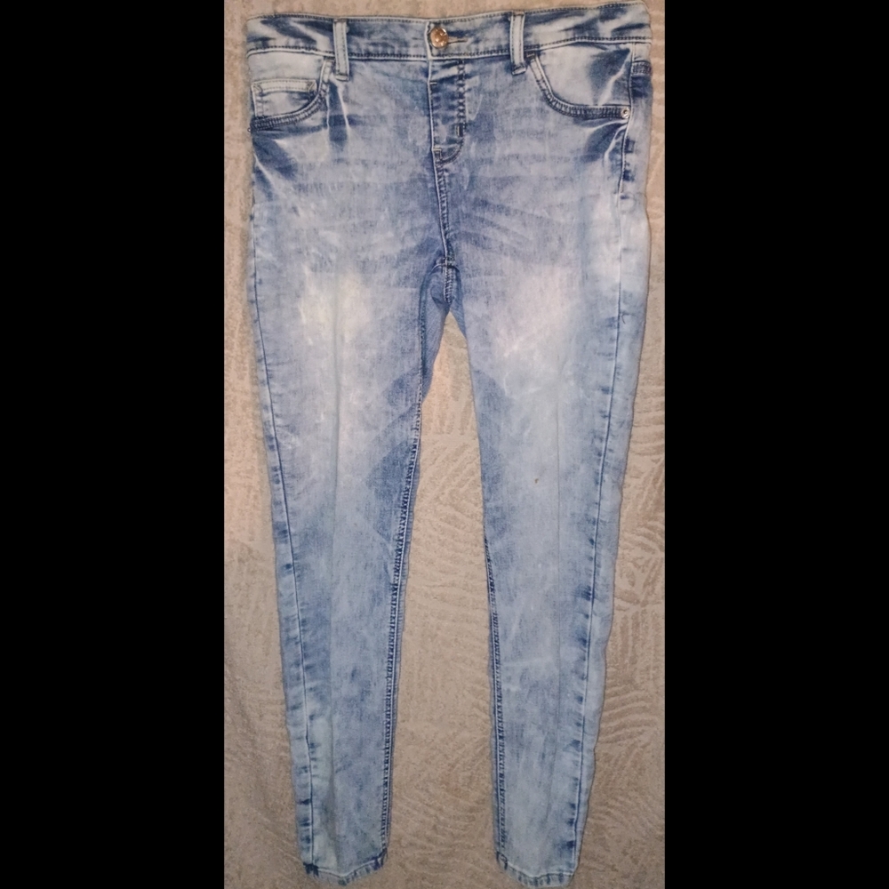 Girl's Justice Mid Rise Acid Washed Jeggins Size 18
